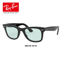 RayBan雷朋太阳镜秋季新品男款简约舒适方形墨镜0RB2140F 901/64黑色镜框蓝灰色镜片尺寸 尺寸52