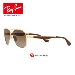 Ray-Ban 雷朋 RayBan 雷朋太阳镜男女款偏光渐变镜片开车镜时尚大方0RB3549 001/T5金色镜框茶色渐变镜片 尺寸61