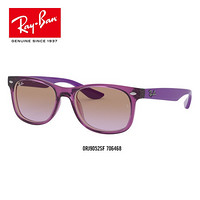 RayBan雷朋2020春季新款太阳镜儿童款时尚气质渐变墨镜0RJ9052SF 706468透明枚红色镜框紫色渐变棕色镜片 尺寸50