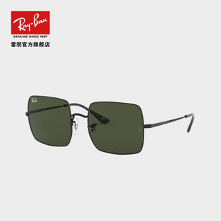 RayBan 雷朋春夏季新款太阳镜男女款时尚方形款太阳镜0RB1971 914831黑色镜框绿色镜片 尺寸54