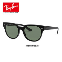 RayBan雷朋夏季新品太阳镜男女款时尚气质方形墨镜0RB4368NF 601/71黑色镜框绿色镜片 尺寸45