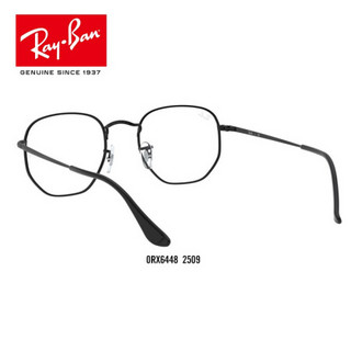 Ray-Ban 雷朋 RayBan雷朋光学镜架秋季新品男女款复古文艺金属近视镜框0RX6448 2509黑色镜框 尺寸54