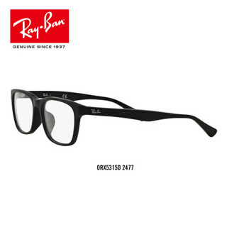 RayBan 雷朋光学镜架男女全框简约古典框架近视镜框0RX5315D可定制 2477黑色镜框 尺寸53