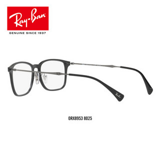 RayBan 雷朋光学镜架男女全框复古近视镜框尼龙RX8953可定制 8025黑色 尺寸56