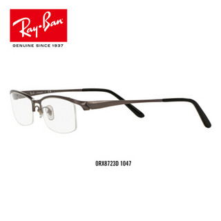 Ray-Ban 雷朋 RayBan 雷朋光学镜架男女款半框简约钛合金框架近视镜框护目镜0RX8723D 1047枪色镜框 尺寸55