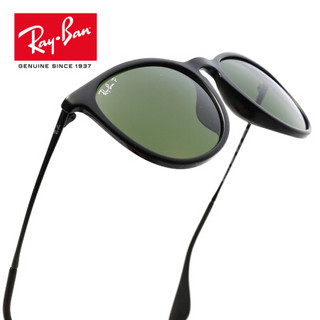 RayBan雷朋太阳眼镜蛤蟆镜男女款偏光驾驶司机镜墨镜0RB4171F可定制 601/2P黑色镜框绿色偏光镜片 尺寸54