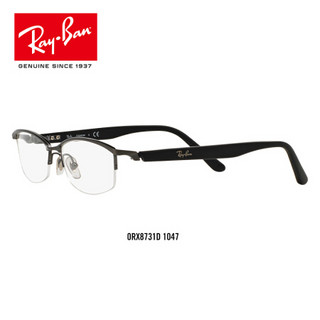 RayBan 雷朋光学镜架男女半框简约优雅框架近视镜框0RX8731D 1047枪色镜框 尺寸55