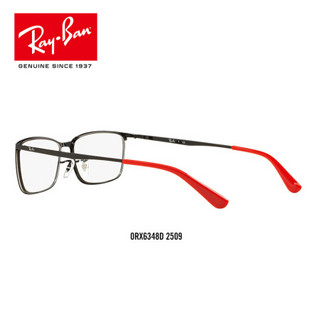 RayBan 雷朋光学镜架全框时尚气质框架近视镜框0RX6348D 2509黑色镜框 尺寸57