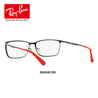 RayBan 雷朋光学镜架全框时尚气质框架近视镜框0RX6348D 2509黑色镜框 尺寸57