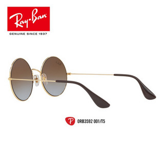 RayBan 雷朋太阳镜男女骄娇款复古渐变偏光司机镜RB3592可定制 001/T5金色镜框偏光茶色渐变镜片 尺寸55