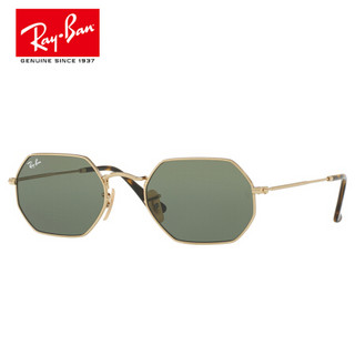 RayBan 雷朋太阳眼镜男女款复古简约舒适太阳眼镜0RB3556N 001 镜框金色 镜片绿色 尺寸53