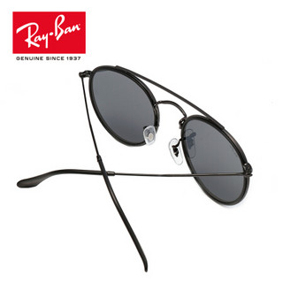 Ray-Ban 雷朋 RayBan 雷朋太阳眼镜男女款舒适潮流太阳镜0RB3647N可定制 002/R5  黑色镜框灰色镜片 尺寸51