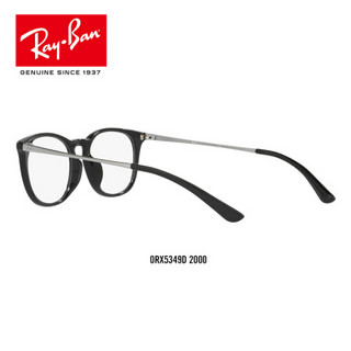 RayBan 雷朋光学镜架男女款全框舒适近视镜框0RX5349D 2000黑色镜框 尺寸53