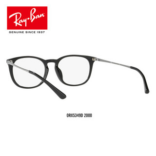 RayBan 雷朋光学镜架男女款全框舒适近视镜框0RX5349D 2000黑色镜框 尺寸53