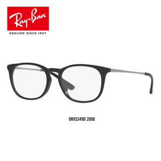 RayBan 雷朋光学镜架男女款全框舒适近视镜框0RX5349D 2000黑色镜框 尺寸53