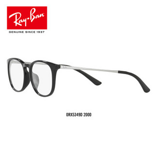 RayBan 雷朋光学镜架男女款全框舒适近视镜框0RX5349D 2000黑色镜框 尺寸53