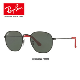 RayBan 雷朋法拉利车队系列太阳镜墨镜男女款简约0RB3548NM可定制 F00931 黑色镜框绿色镜片 尺寸51