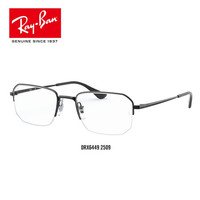 Ray-Ban 雷朋 RayBan雷朋2020春季光学镜架男女款气质半框近视镜框0RX6449 2509黑色镜框尺寸53 尺寸53