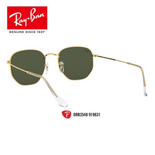 RayBan雷朋2020春季新款太阳镜时尚街头气质不规则墨镜0RB3548 919631金黄色镜框深绿色镜片 尺寸54