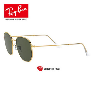 RayBan雷朋2020春季新款太阳镜时尚街头气质不规则墨镜0RB3548 919631金黄色镜框深绿色镜片 尺寸54