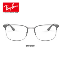 Ray-Ban 雷朋 RayBan雷朋光学镜架男女款矩形金属半框近视眼镜框0RX6421可定制 3004灰色镜框 尺寸54