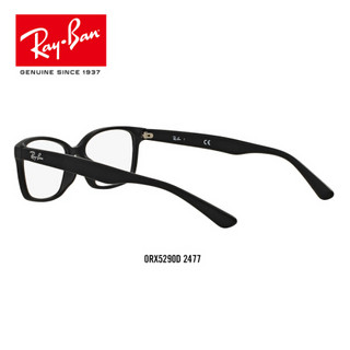 RayBan雷朋光学镜架男女款全框板材方形简约轻便近视镜框0RX5290D 2477哑光黑色镜框 尺寸55