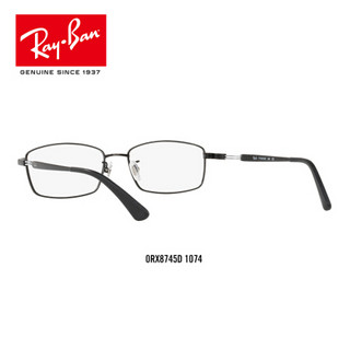 Ray-Ban 雷朋 RayBan雷朋光学镜架男女款金属全框近视镜框 0RX8745D 1074 亚光黑色镜框 尺寸55