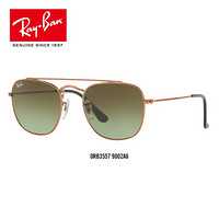 RayBan 雷朋太阳眼镜男女款金属框时尚复古潮流渐变色0RB3557 9002A6中等咖啡色镜框绿色渐变棕色镜片 尺寸51