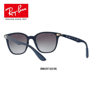 RayBan 雷朋太阳镜Light Force科技系列轻质男女情侣渐变色墨镜0RB4297 63318G蓝色镜框灰色渐变镜片 尺寸51