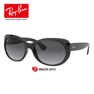 RayBan雷朋太阳镜秋季新品偏光开车司机墨镜0RB4325F 601/T3亮黑色镜框深灰色镜片 尺寸59