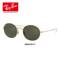 RayBan雷朋夏季新品太阳镜男女款潮流复古椭圆形墨镜0RB3594可定制 901371橡胶金色镜框深绿色镜片 尺寸53