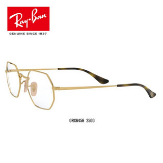 RayBan雷朋光学镜架秋季新品男女款简约休闲金属近视镜框0RX6456 2500金色镜框 尺寸53