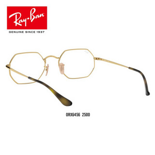 RayBan雷朋光学镜架秋季新品男女款简约休闲金属近视镜框0RX6456 2500金色镜框 尺寸53