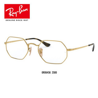 RayBan雷朋光学镜架秋季新品男女款简约休闲金属近视镜框0RX6456 2500金色镜框 尺寸53