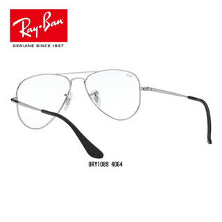 RayBan 雷朋春夏新款光学镜架儿童款时尚近视镜框0RY1089可定制 4064黑色镜框 尺寸52