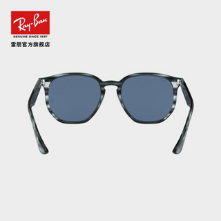 RayBan雷朋2020秋季新品时尚炫光镜框彩色镜片中性太阳镜0RB4306F 深蓝色镜片 尺寸54