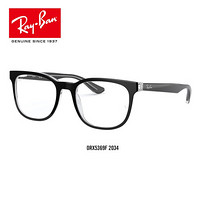 RayBan 雷朋春夏新款光学镜架男女款简约近视镜框0RX5369F可定制 2034透明底黑色镜框 尺寸54