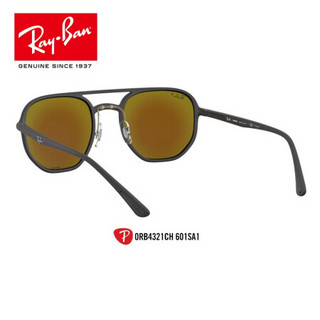 RayBan雷朋太阳镜秋季新品男女款时尚潮流气质偏光开车司机墨镜0RB4321CH 601SA1哑光黑色镜框绿色反光蓝偏光镜片 尺寸53