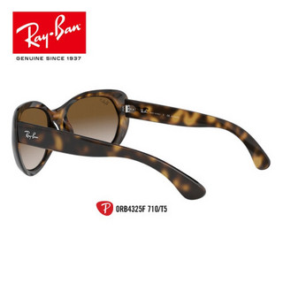 RayBan雷朋太阳镜秋季新品偏光开车司机墨镜0RB4325F 710/T5浅玳瑁色镜框棕色镜片 尺寸59