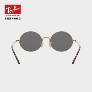 RayBan雷朋2020春季太阳镜男女款时尚复古圆形墨镜0RB1970 9150B1金色镜框深灰色镜片尺寸54 尺寸54