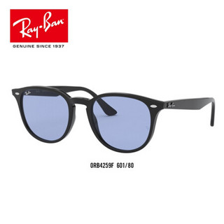 RayBan雷朋太阳镜秋季新品男女款潮流气质全框墨镜0RB4259F 601/80黑色镜框蓝色镜片 尺寸53