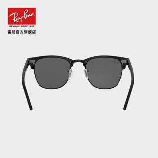 Ray-Ban 雷朋 Clubmaster派对达人系列 RB3016F 中性太阳镜 黑框深灰片 52mm