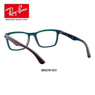 RayBan雷朋2020春季光学镜架男女款时尚方形近视镜框0RX5279F 5973蛋白石蓝底红雪茄色 镜框尺寸55 尺寸55