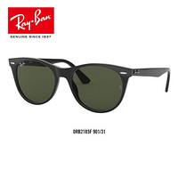 RayBan 雷朋春夏新款太阳镜男女款板材轻质舒适墨镜0RB2185F 901/31黑色镜框绿色镜片尺寸55 尺寸55