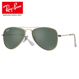 雷朋（Ray.Ban） 儿童太阳镜男女孩亲子同款经典蛤蟆镜宝宝太阳眼镜RJ9506S 223/71金色镜框绿灰色镜片 50