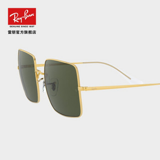 RayBan雷朋2020春季太阳镜女款潮流气质方形墨镜0RB1971 919631金色镜框绿色镜片尺寸54 尺寸54