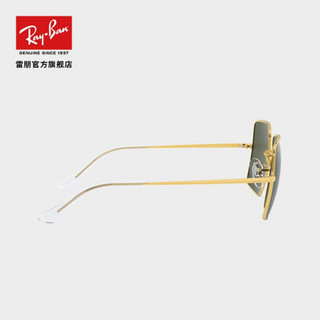 RayBan雷朋2020春季太阳镜女款潮流气质方形墨镜0RB1971 919631金色镜框绿色镜片尺寸54 尺寸54