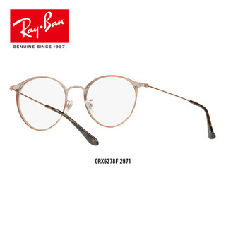 RayBan 雷朋光学镜架男女全框简约框架近视镜框0RX6378F可定制 2971玳瑁色镜框 尺寸51