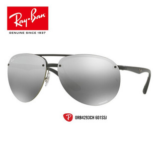 RayBan 雷朋太阳镜男女款康目偏光开车司机镜时尚大气0RB4293CH 601S5J黑色镜框偏光银色康目色镜片 尺寸65