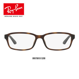 RayBan 雷朋光学镜架男女款全框简约古典近视镜框0RX7081D可定制 5200玳瑁色镜框 尺寸55